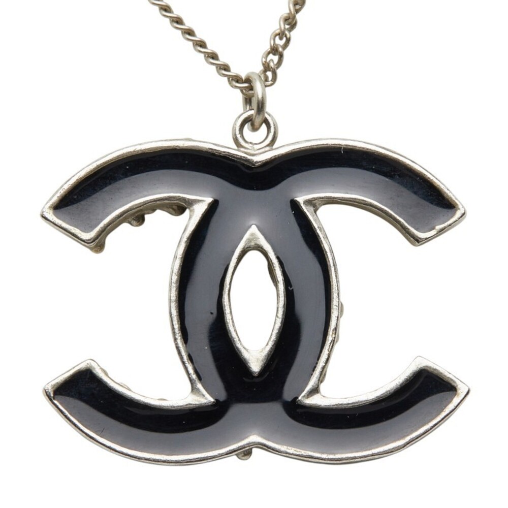 CHANEL Authentic Black Logo Necklace - Picture 3 of 6